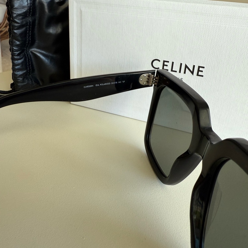 Celine Oversized Square Frame Acetate Sunglasses - Picture 8 of 12